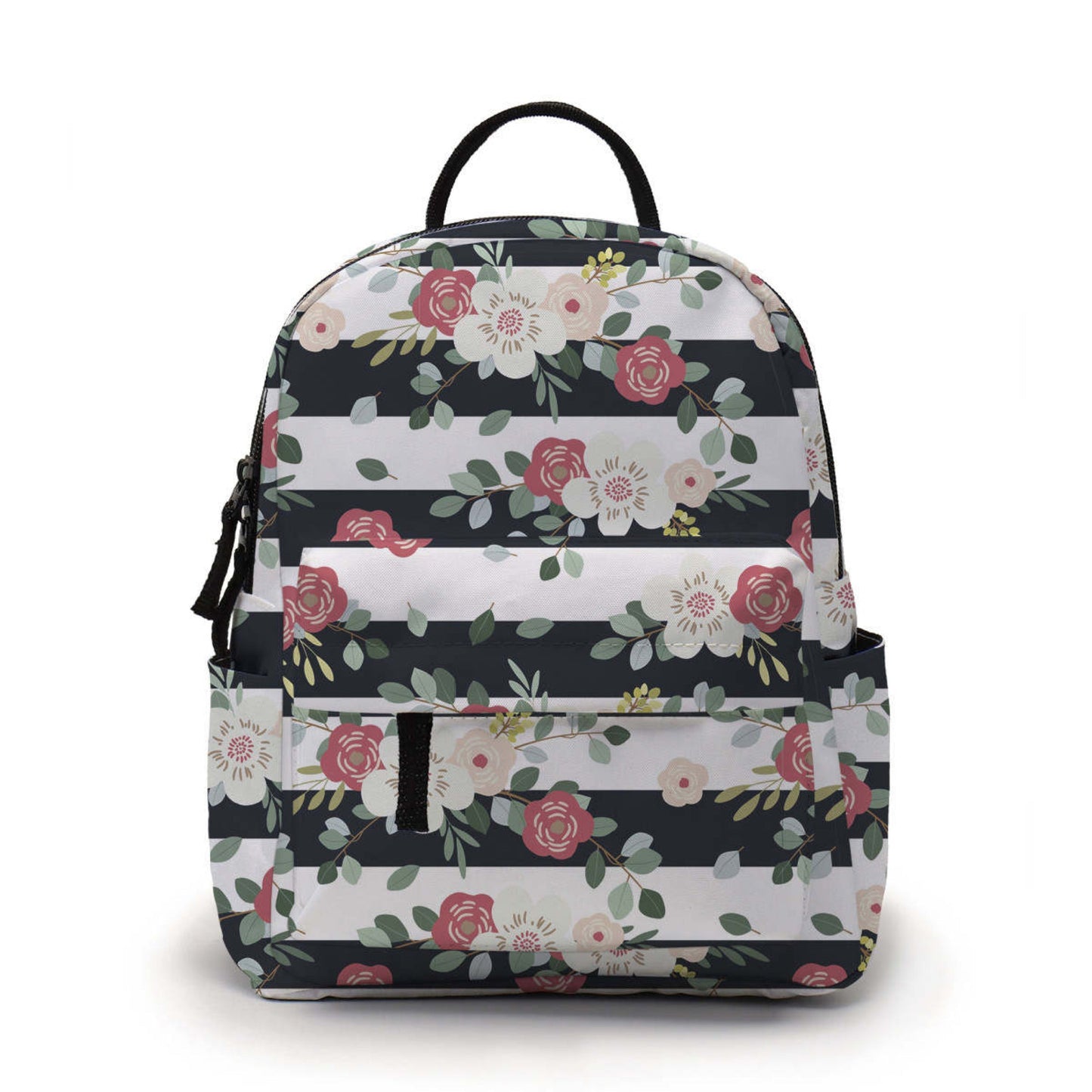 Pouch & Mini Backpack Set - Floral Stripe