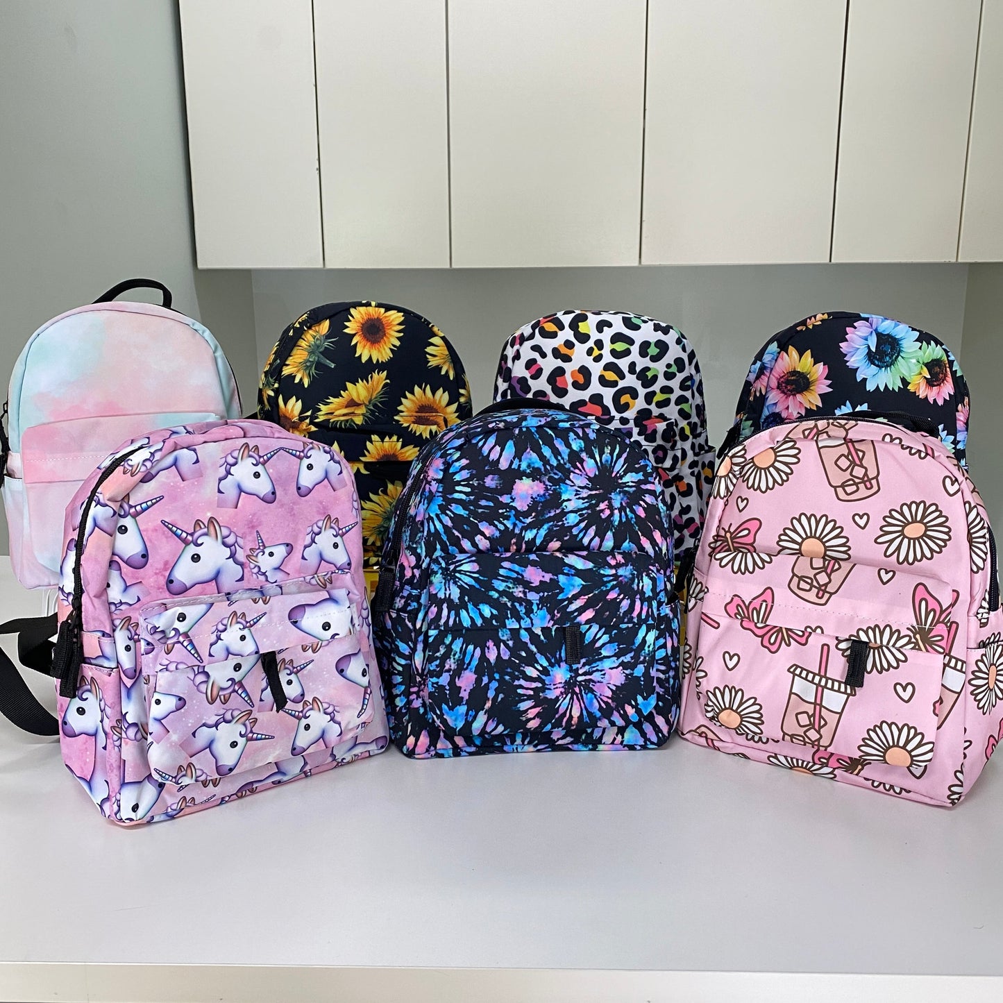Pouch & Mini Backpack Set - Floral Stripe