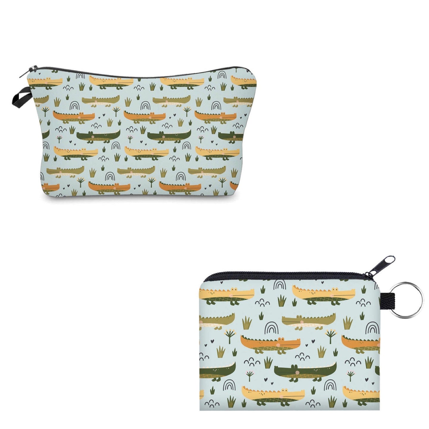 Pouch & Mini Pouch Set - Alligator Crocodile