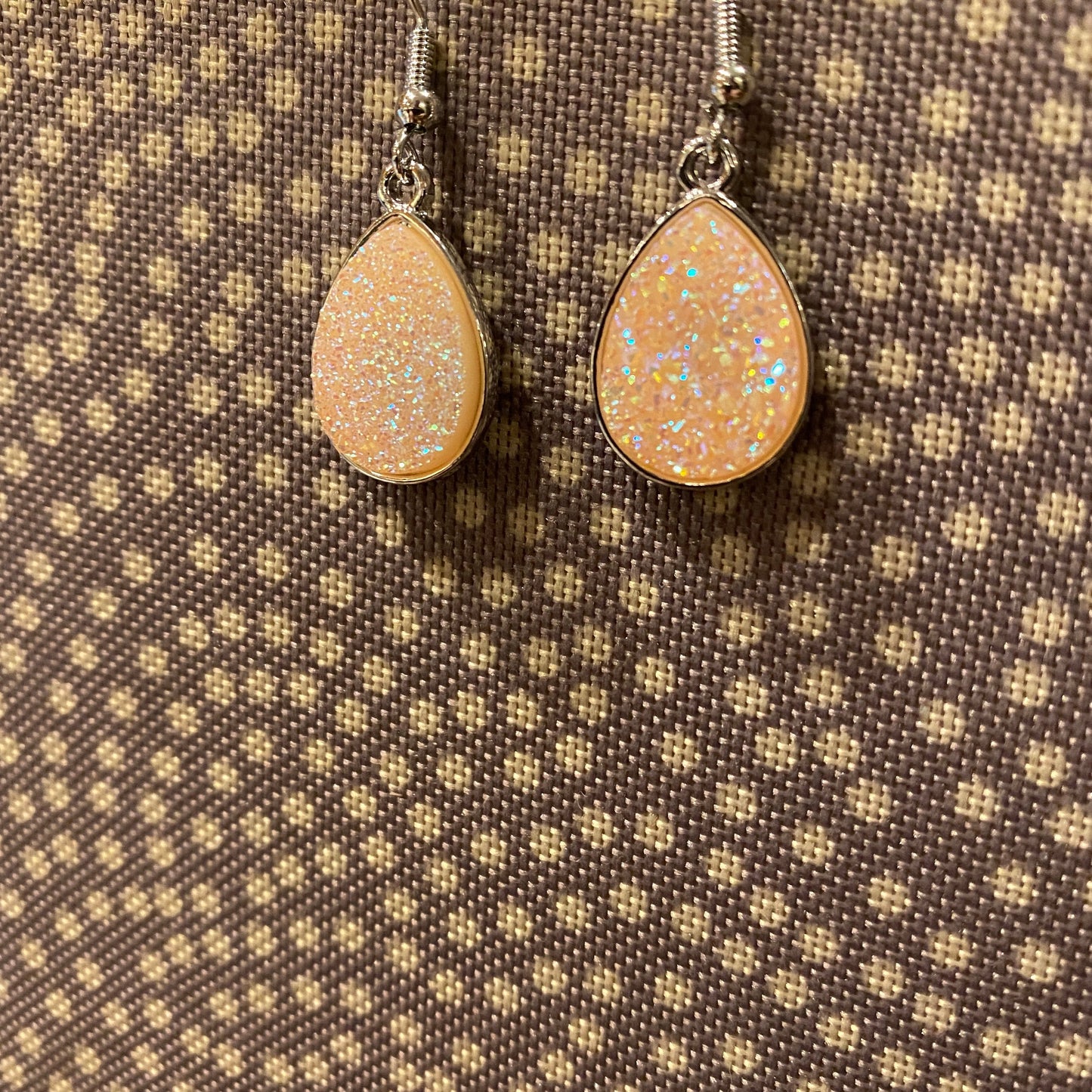 Druzy Teardrop Earrings Only - Silver